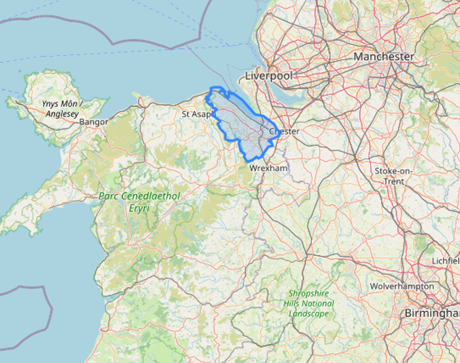 Map showing the location of Gwella